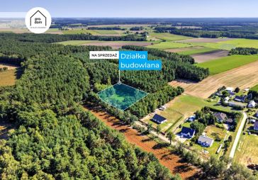Działka budowlana bez sąsiadów - Łosiniec, gmina Skoki