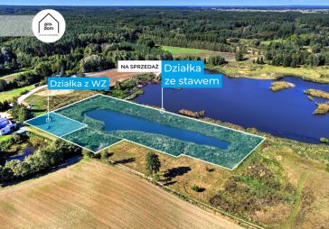 Działka budowlana wraz ze stawem - Potrzanowo